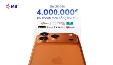 Chủ thẻ tín dụng MB mua điện thoại iPhone 17 được giảm đến 4 triệu đồng