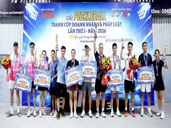 DN&PL: PICKLEBALL CÚP DOANH NHÂN VÀ PHÁP LUẬT 2026 - KẾT NỐI ĐAM MÊ, LAN TỎA TINH THẦN NHÂN ÁI