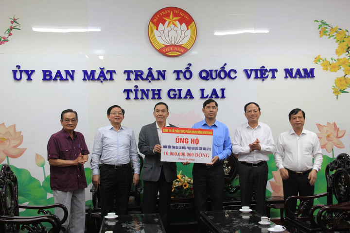 Nutifood ủng hộ 10 tỷ đồng hỗ trợ người dân Gia Lai khắc phục hậu quả sau bão