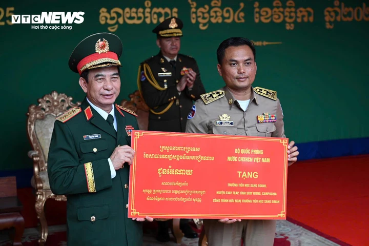 Khởi công công trình hữu nghị trường Tiểu học Sang Sovan ở Campuchia