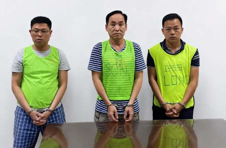 Các đối tượng: Nguyễn Khắc Sơn (trái), Đỗ Duy Cao (giữa), Nguyễn Hữu Cường (phải)