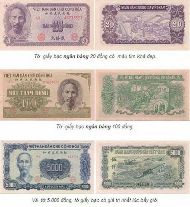 Bộ tiền giấy năm 1951 do Ngân hàng Quốc gia Việt Nam, tiền thân của Ngân hàng Nhà nước hiện nay phát hành.
