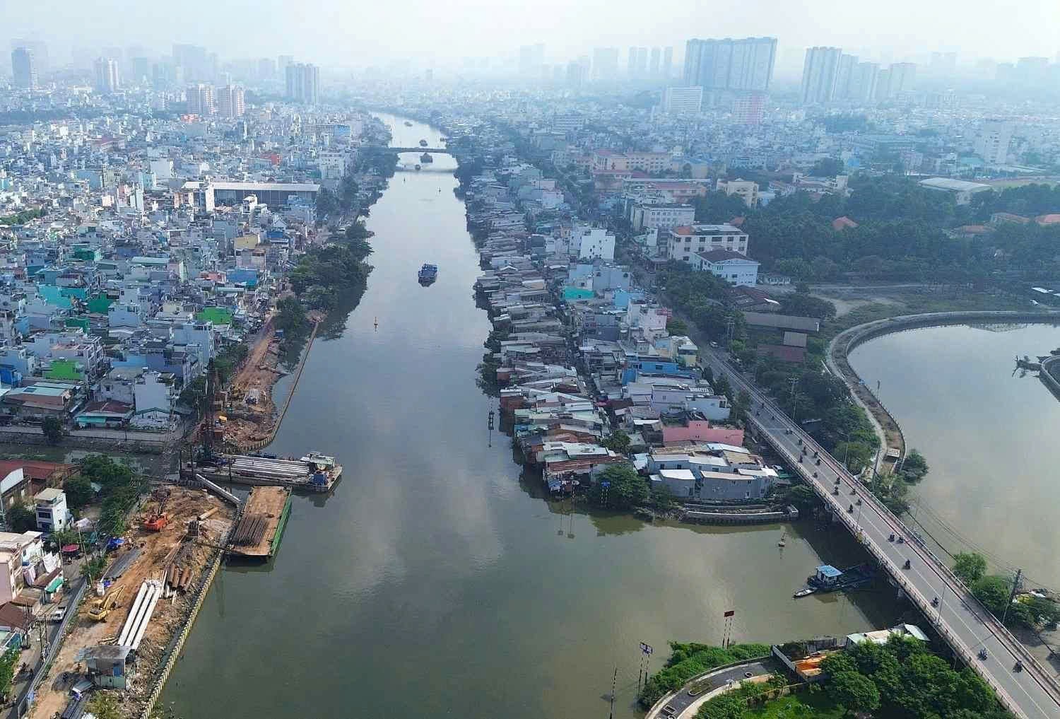 TP.HCM rót gần 49.000 tỷ đồng thay đổi diện mạo bờ Nam kênh Đôi. (Ảnh: PLO)