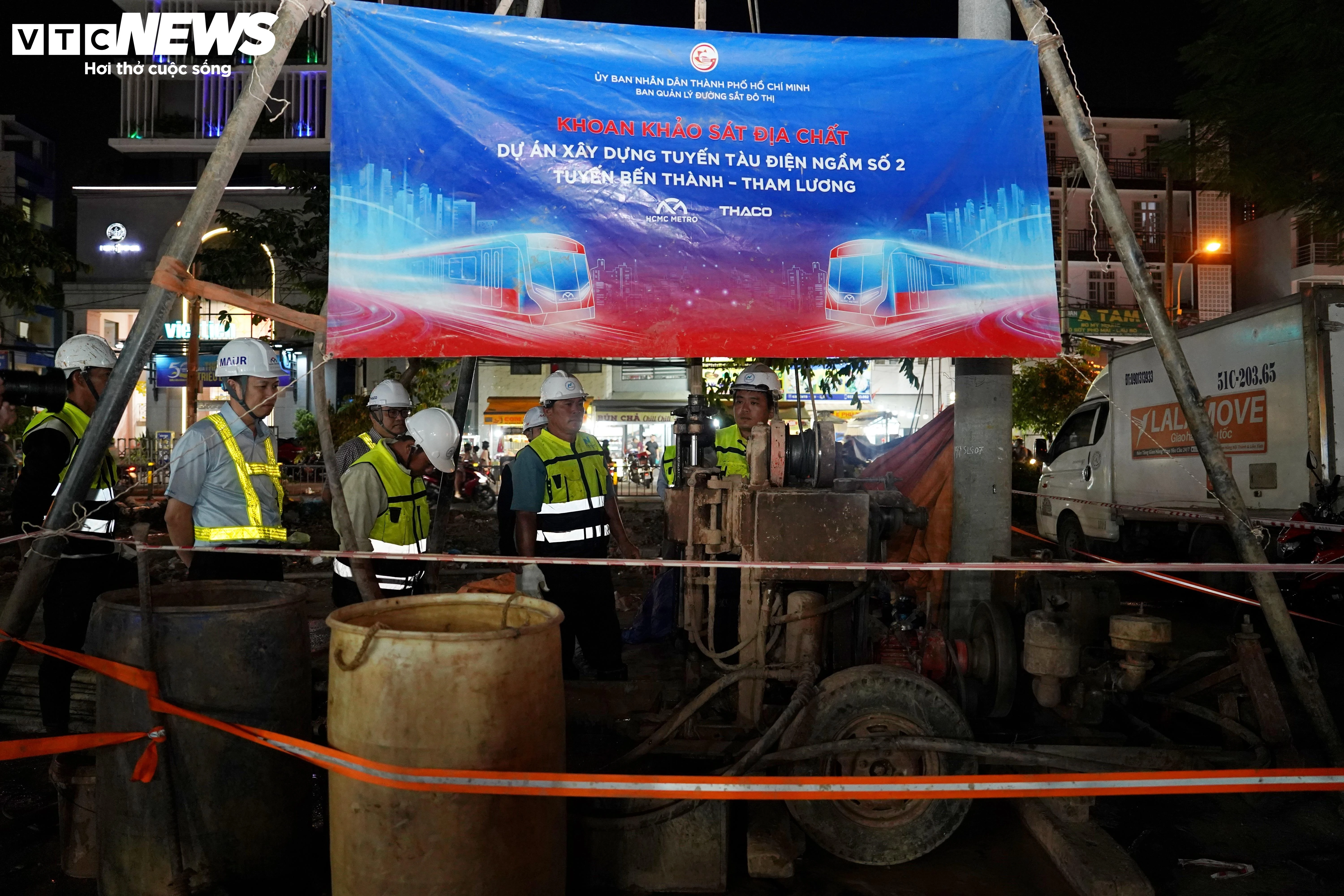 Xuyên đêm khoan địa chất tuyến Metro số 2 ở TP.HCM, hướng đến mốc vận hành 2030 - 1