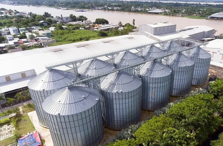 Công ty Trung An (TP. Cần Thơ) huy động tối đa hệ thống dự trữ để giải quyết lượng lúa hàng hóa lớn trong vụ đông xuân 2025 - 2026. (Ảnh: Kim Anh)