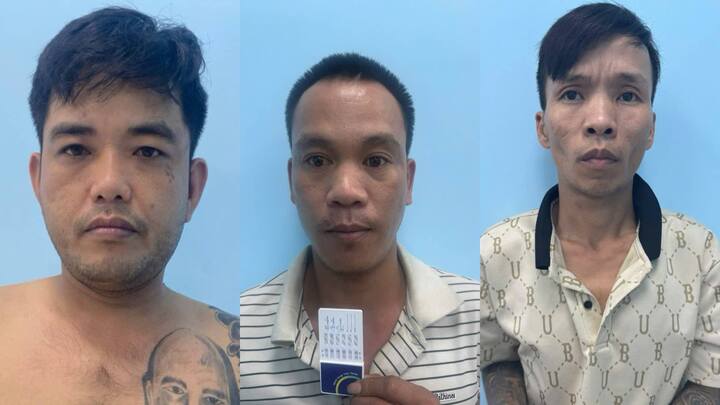 Ba đối tượng bị tạm giữ hình sự. (Ảnh: C.A)