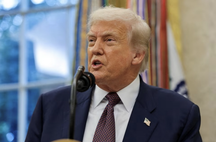 Tổng thống Mỹ Donald Trump phát biểu tại Nhà Trắng. (Ảnh: Reuters)