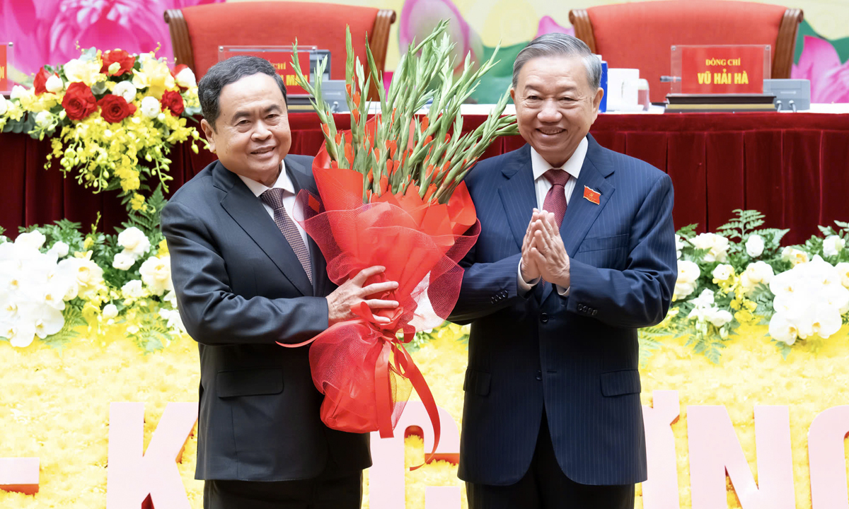 Tổng Bí thư Tô Lâm và Chủ tịch Quốc hội Trần Thanh Mẫn.