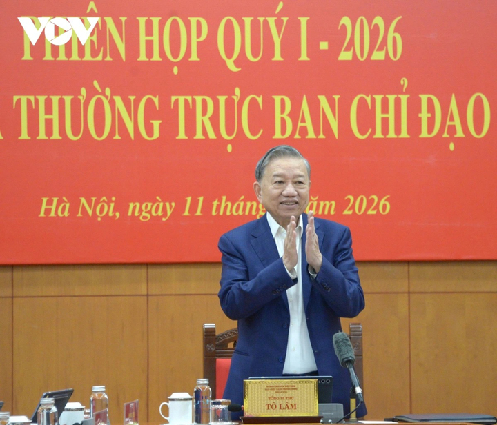 Tổng Bí thư Tô Lâm chủ trì cuộc họp quý 1 thường trực Ban Chỉ đạo Trung ương về hoàn thiện thế chế và pháp luật.