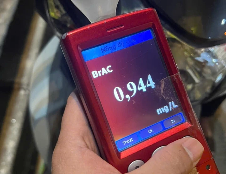 Nhiều trường hợp vi phạm gấp 2, 3 lần mức kịch khung - 0.4mg/lít khí thở.